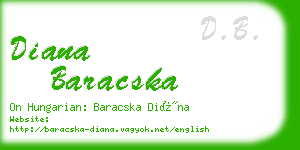 diana baracska business card